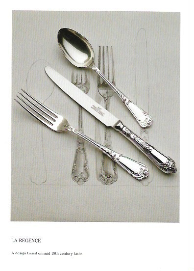 Silver Pair Carving Set, Carving Fork & Carving Knife, La Regence.