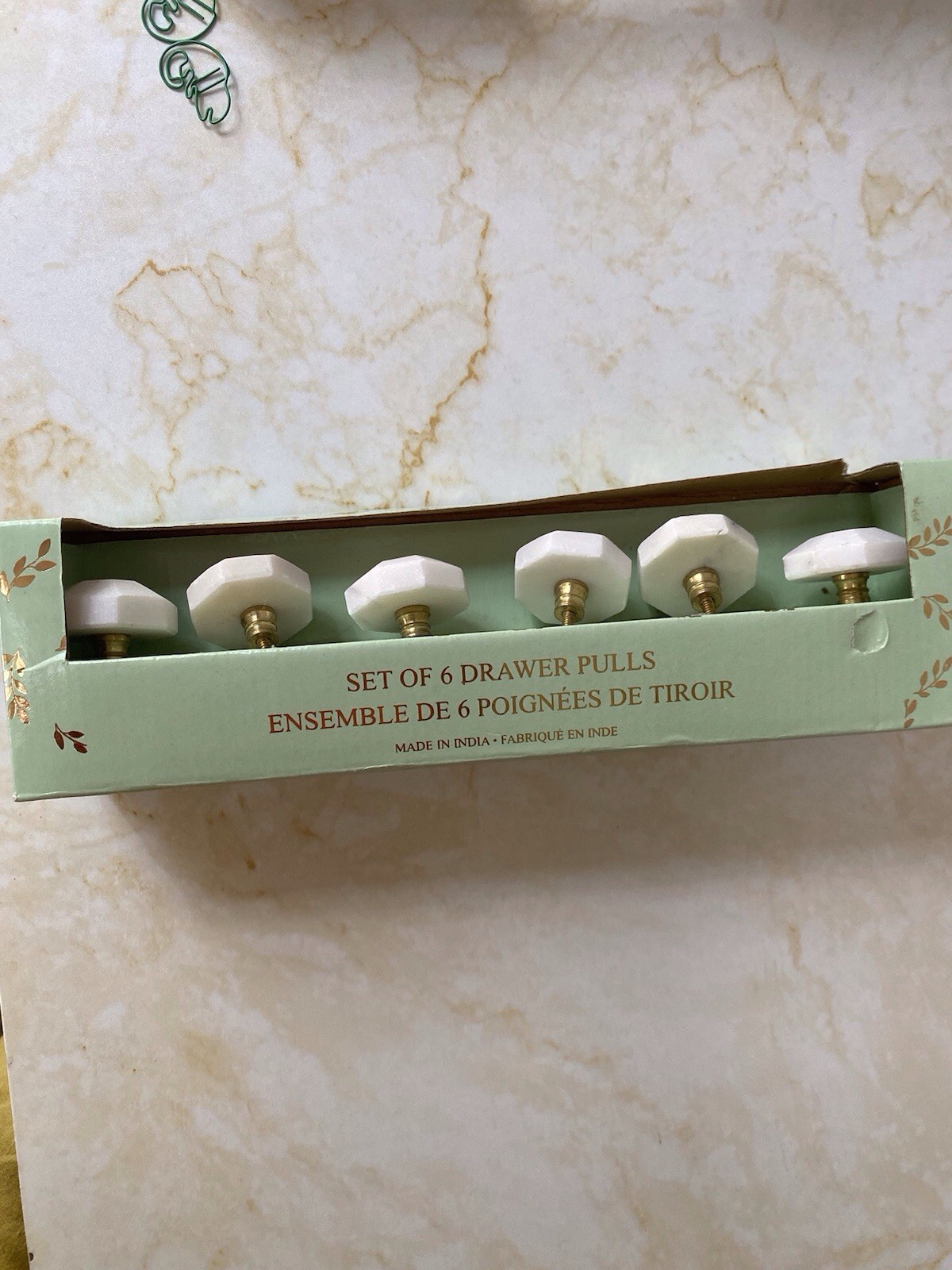 6 marble drawer pulls