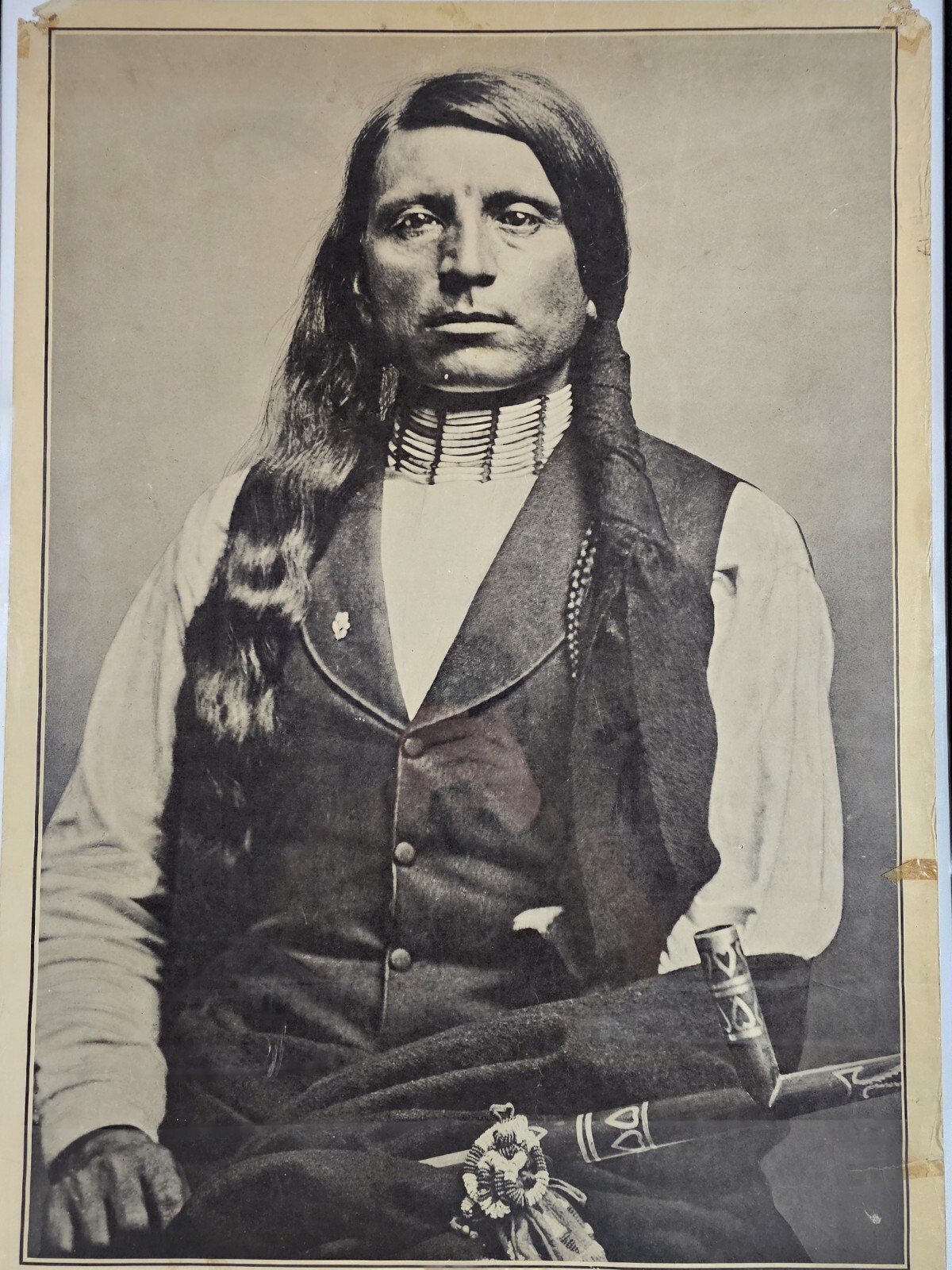 Rare Vintage Antique United Native Americans Poster 35×23 Oglala Dakota