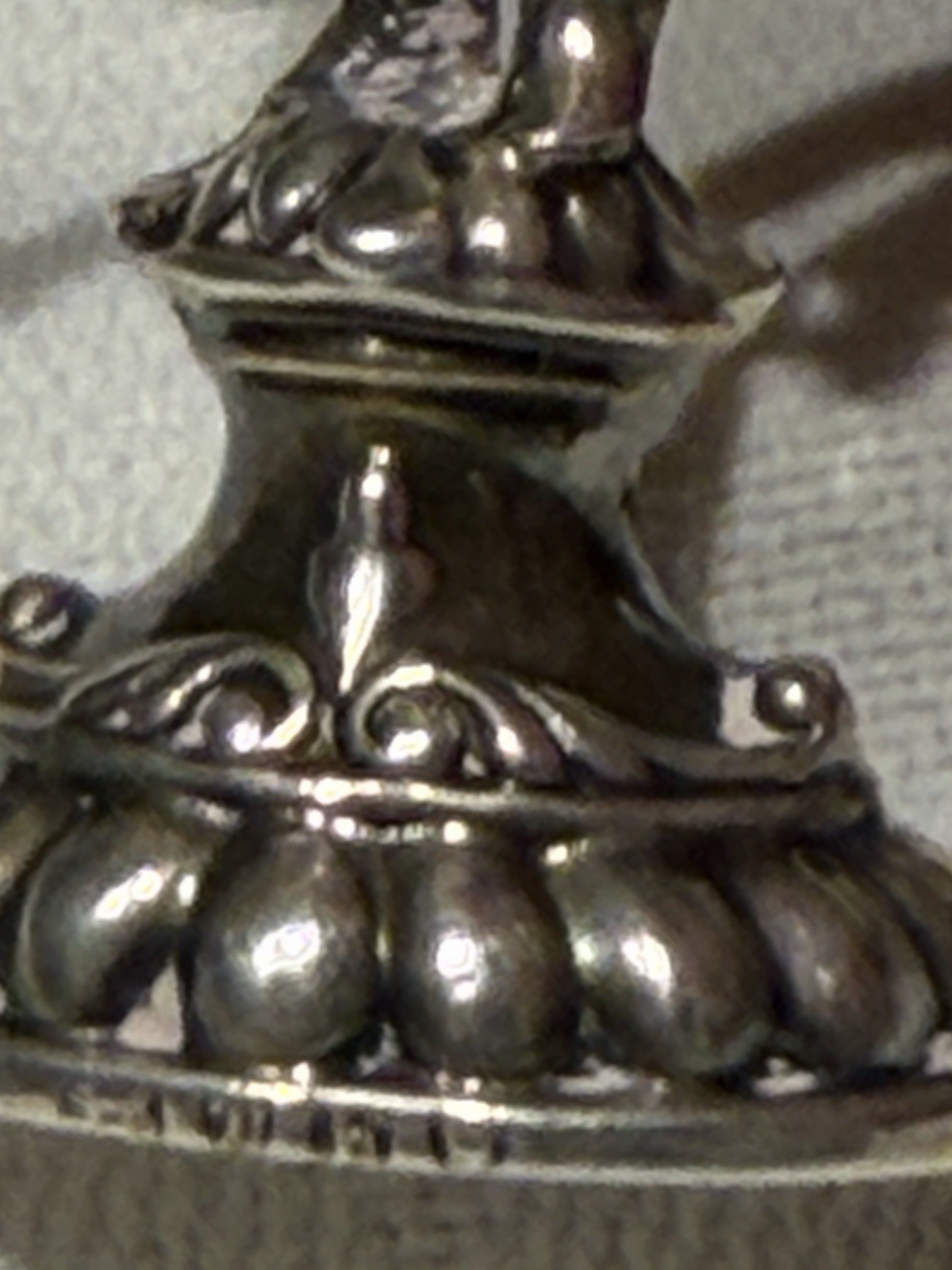 Antique Sterling Silver Desk Seal Victorian Figural Postman London c1900