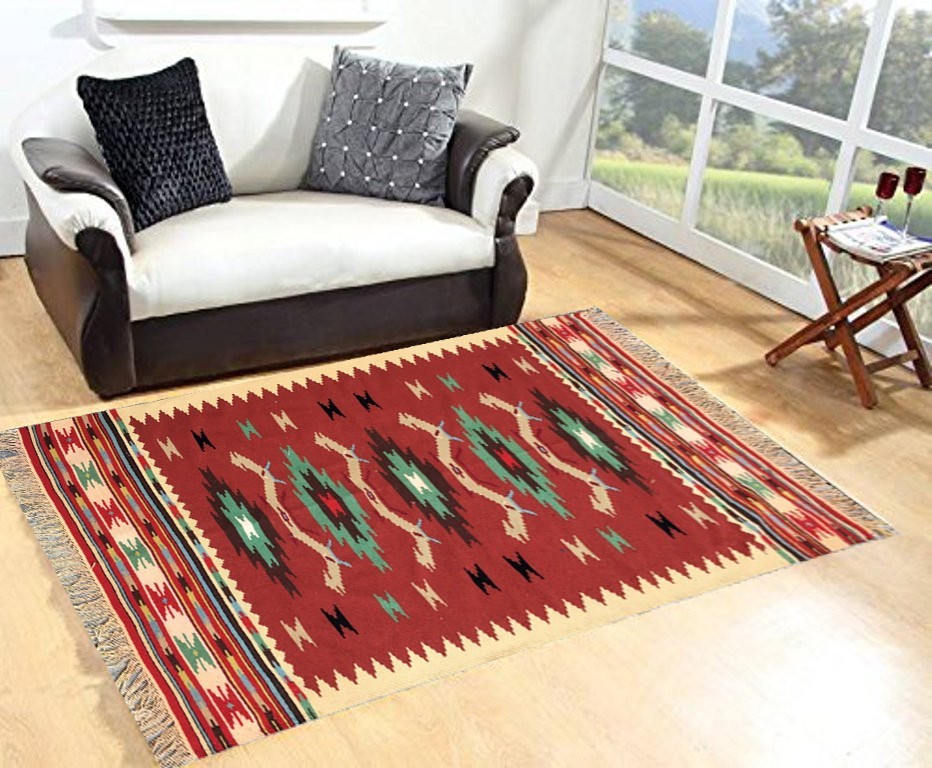 Vintage Turkish Kilim Handmade Flatweave Kilim Area Rug 3×5 ft Free Ship