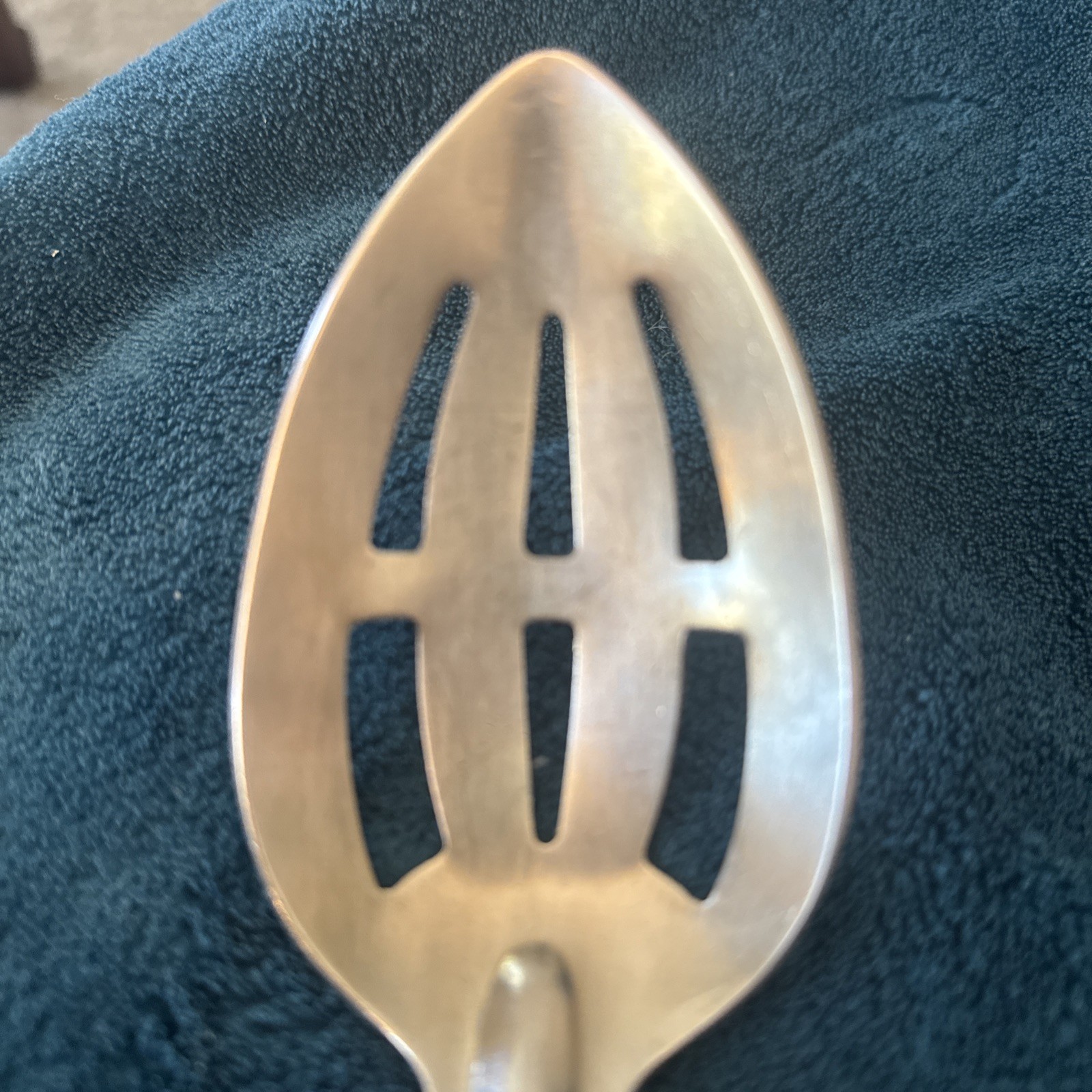 Vintage Crusader L & G Mg. Co Slotted Serving Spoon