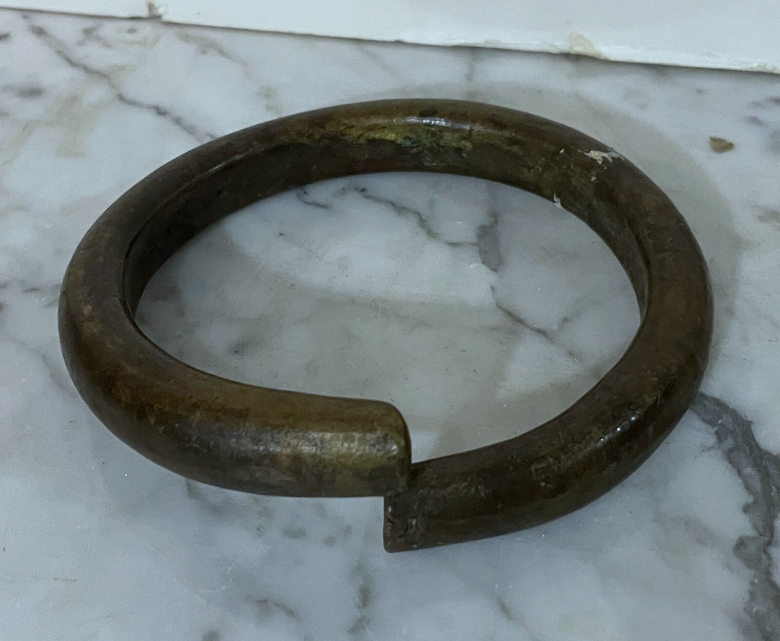 VINTAGE LARGE SOLID BRONZE METAL MANILLA CURRENCY FROM NIGERIA