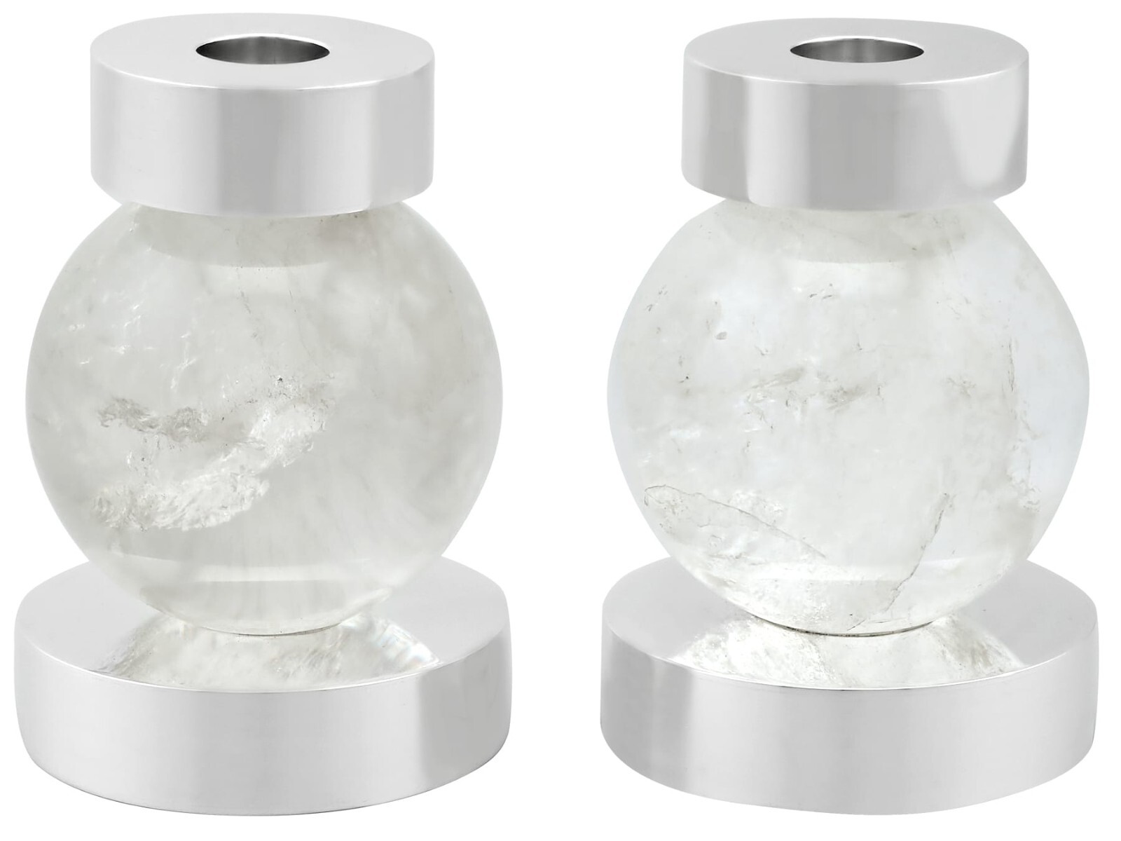 Vintage Sterling Silver and Rock Crystal Candlesticks – Design Style