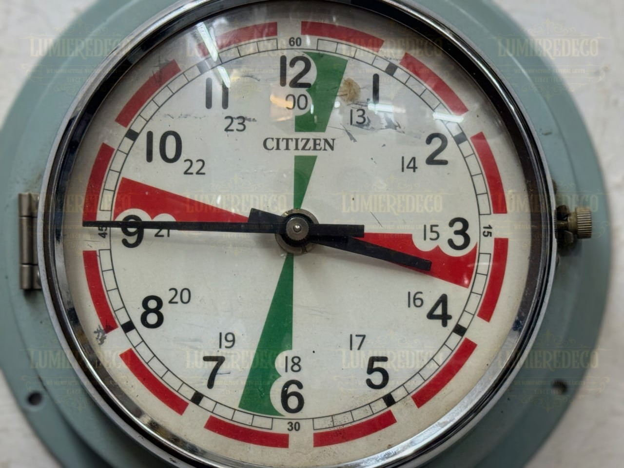 Vintage Citizen Electric Wall Clock – Industrial 24-Hour Retro Factory Style
