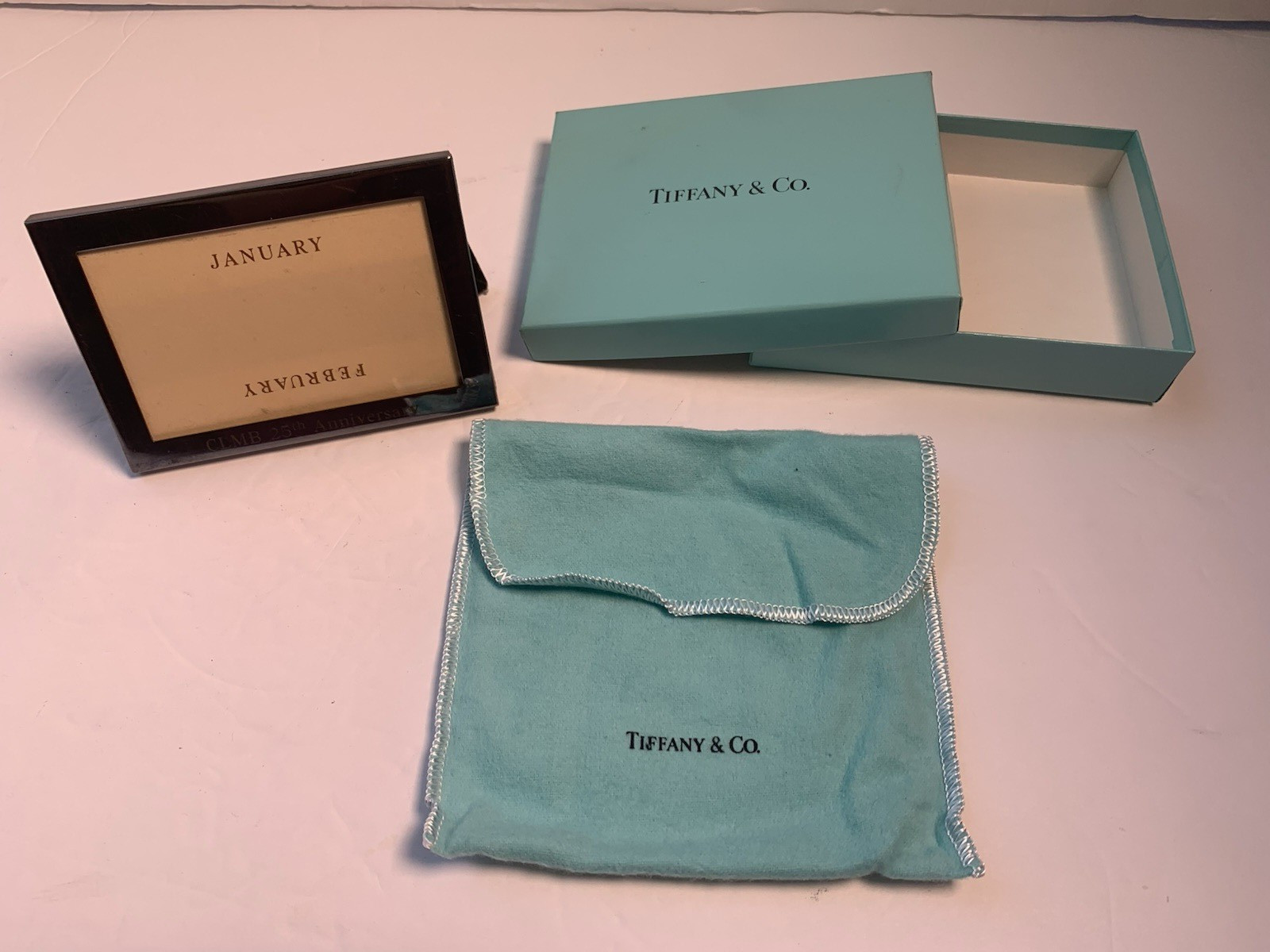 Vtg Tiffany & Co. Silver Plated Vintage Perpetual Desk Calendar Monogramed