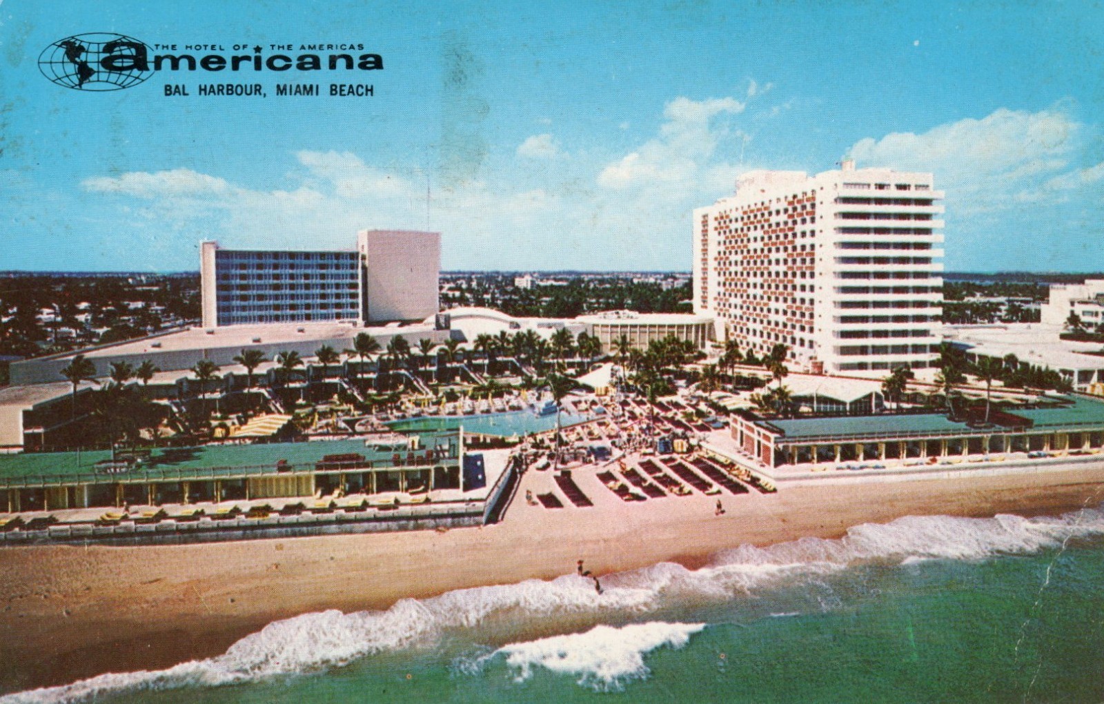 Vintage Postcard The Hotel Of The Americas Miami Beach FLA