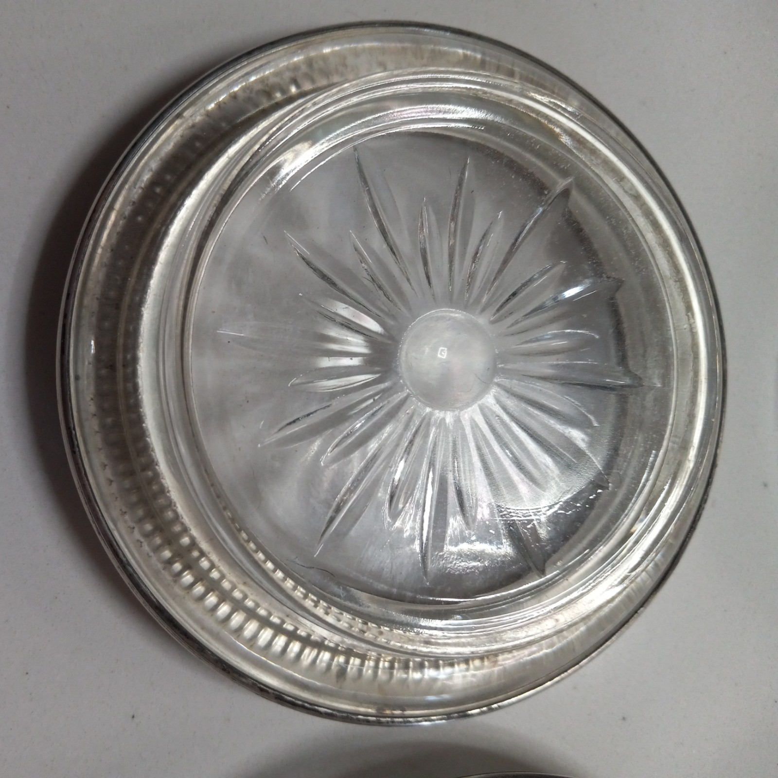 VTG. Frank M. Whiting Sterling Silver & Glass Coasters Set of 4 Mid Century