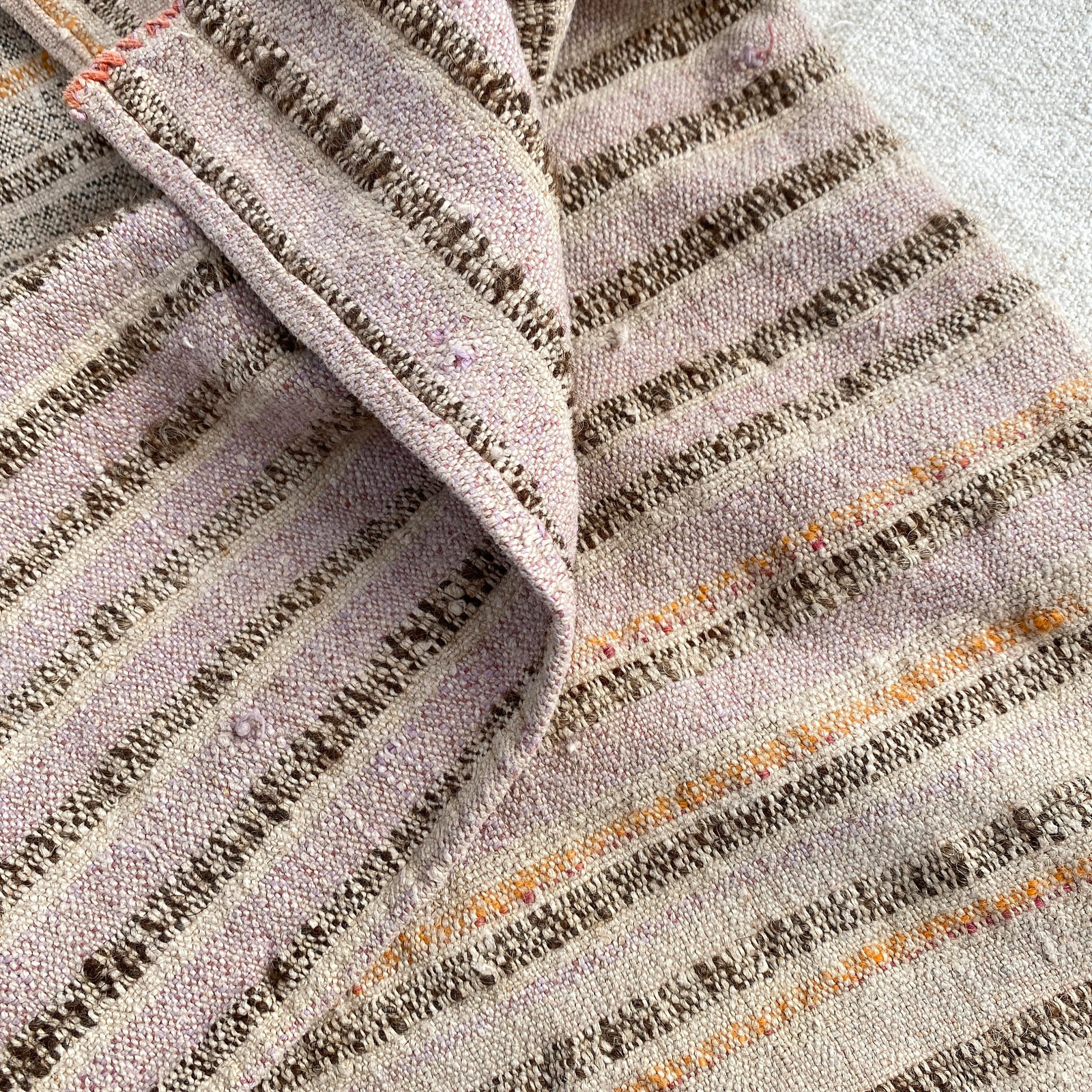 Striped Grain sack Farmhouse Chateau Chic rustic unique handmade antique linen