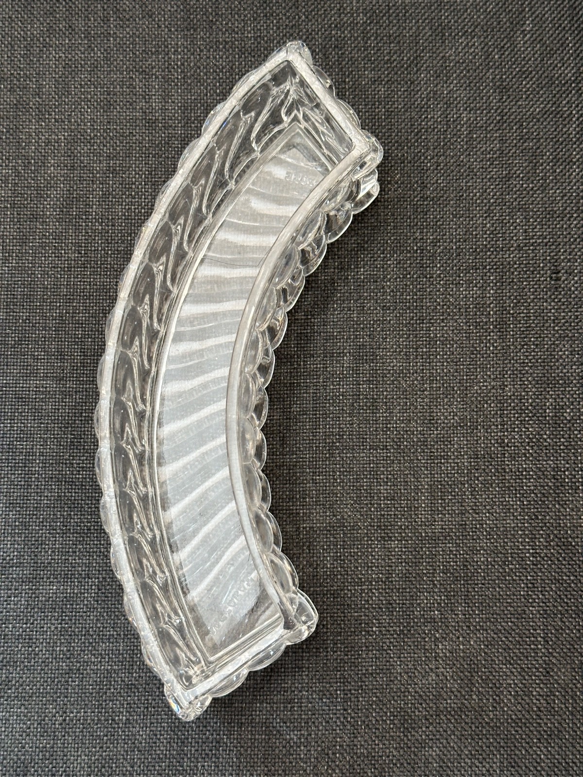 19th Century Antique Baccarat Signed Molded Crystal Table Centerpiece Element