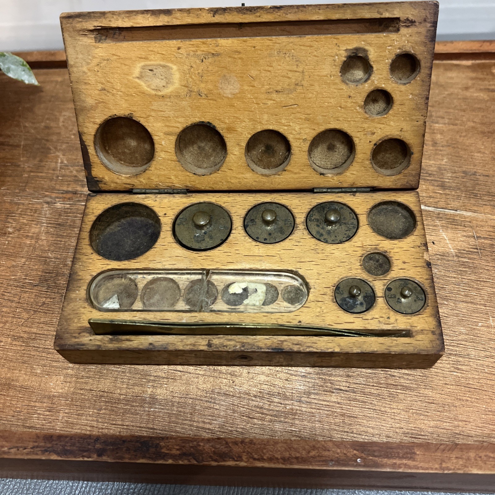 Antique Laboratory/Apothecary Metric Weight Set Some Weights Missing