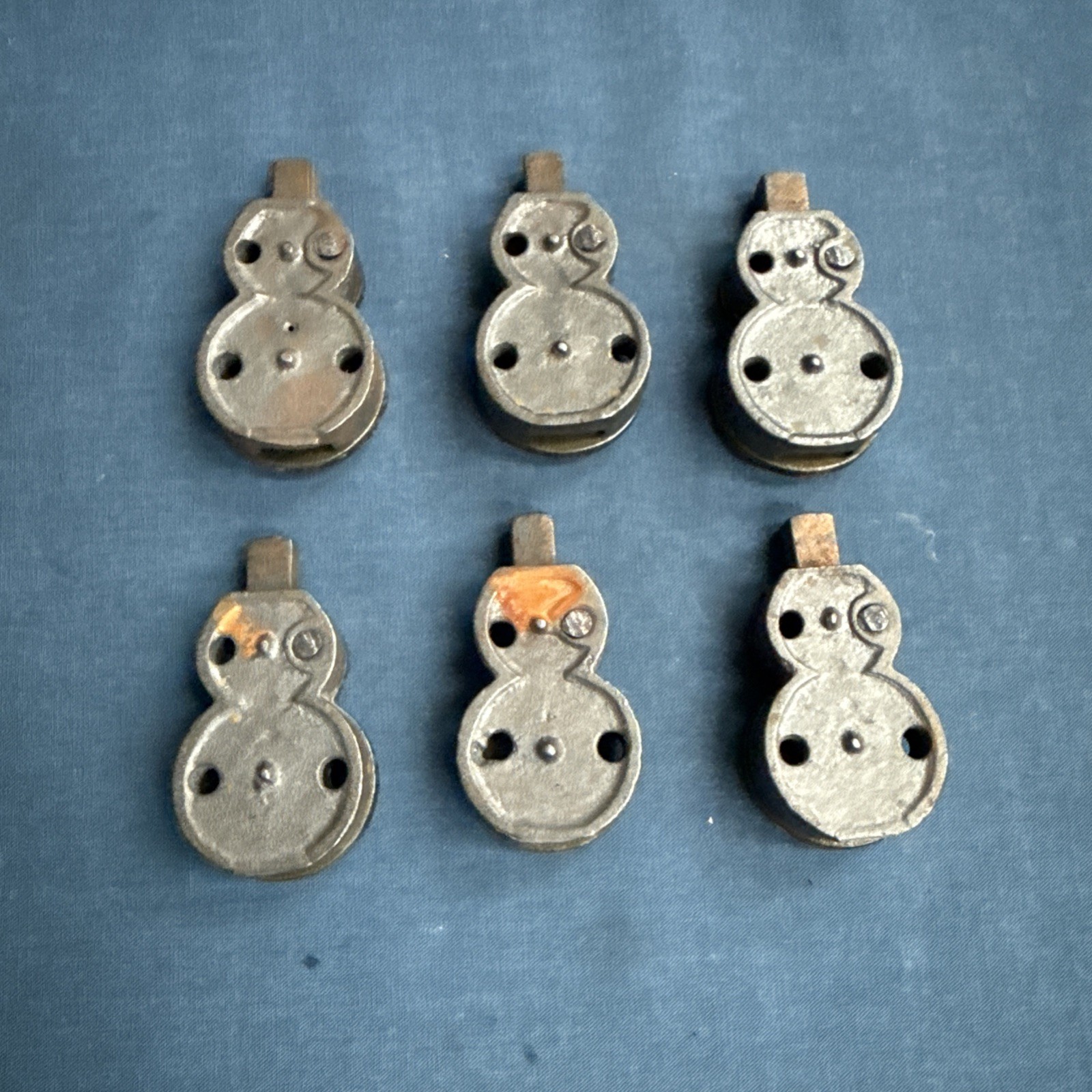 6 Vintage Antique Eastlake Style Spring Loaded Slide Cabinet Cupboard Latch Bolt