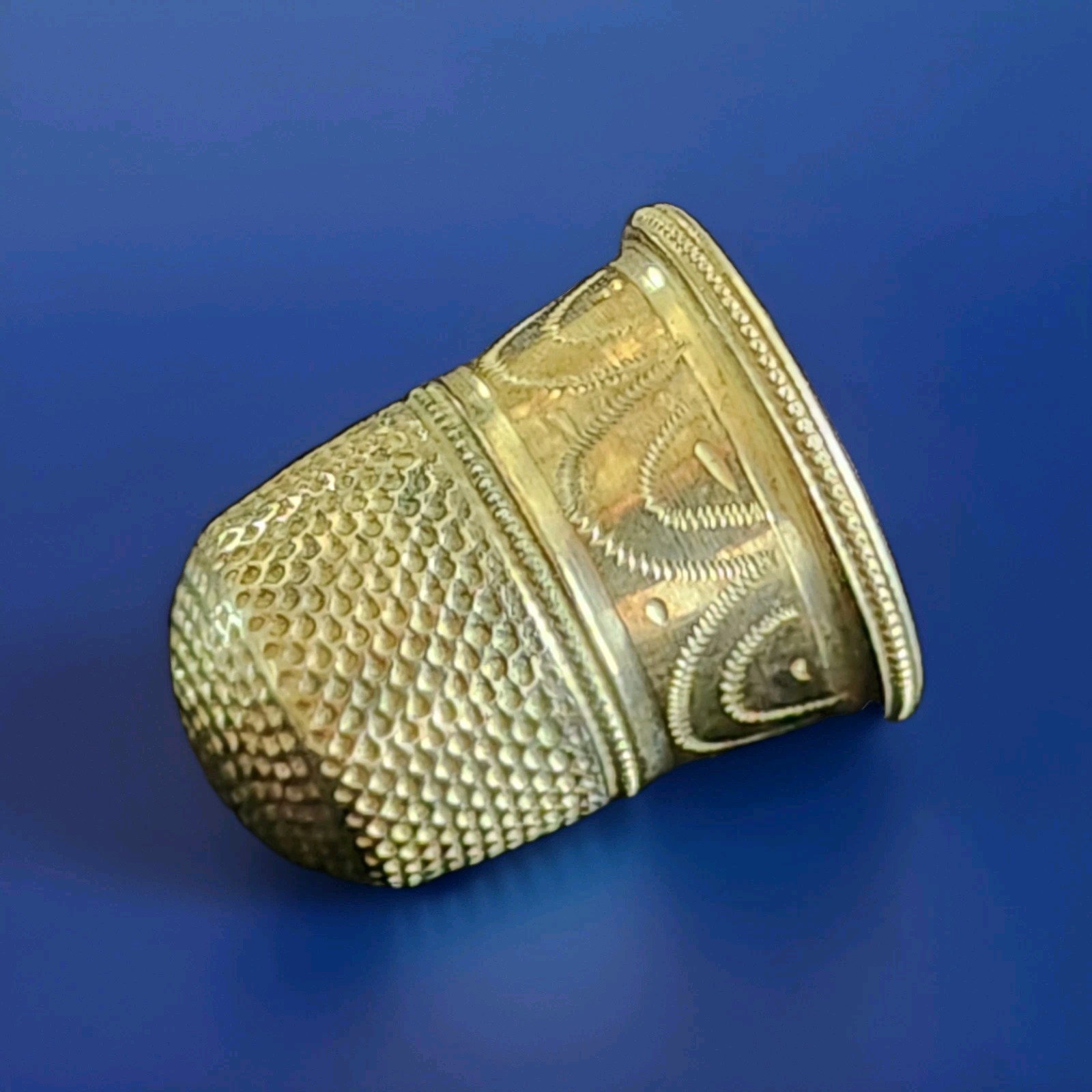 Vintage English Sterling Silver Thimble Birmingham & Lion Passant