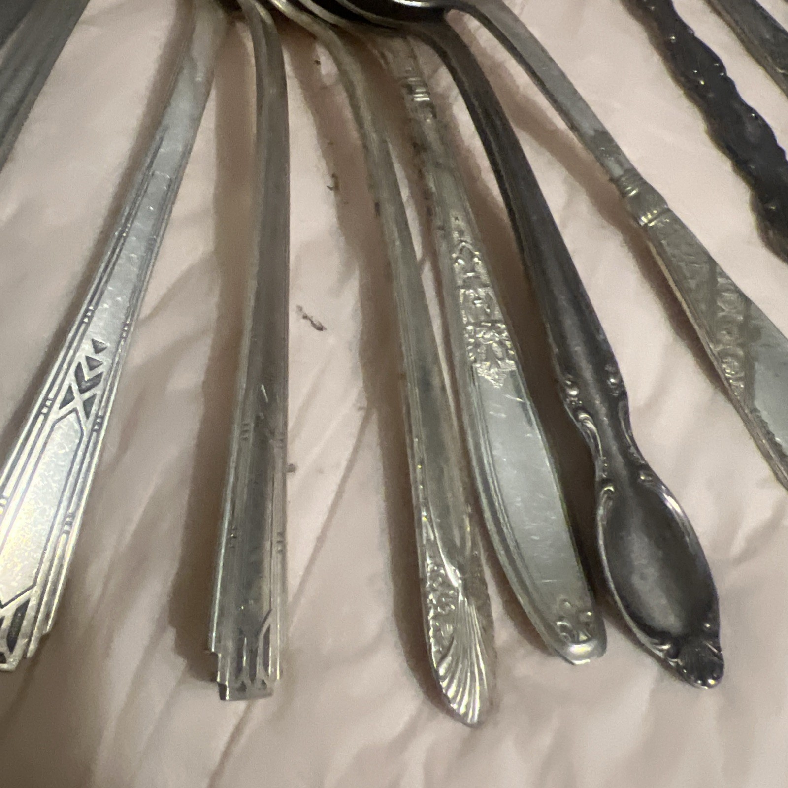 Vtg Mixed Lot 31 Pieces SilverPlate & S.S. Serving Utensils Spoons Forks READ