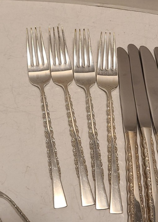 20 Pc International Deep Silver Silverplate Camille 4 Placesettings Set VTG 1971