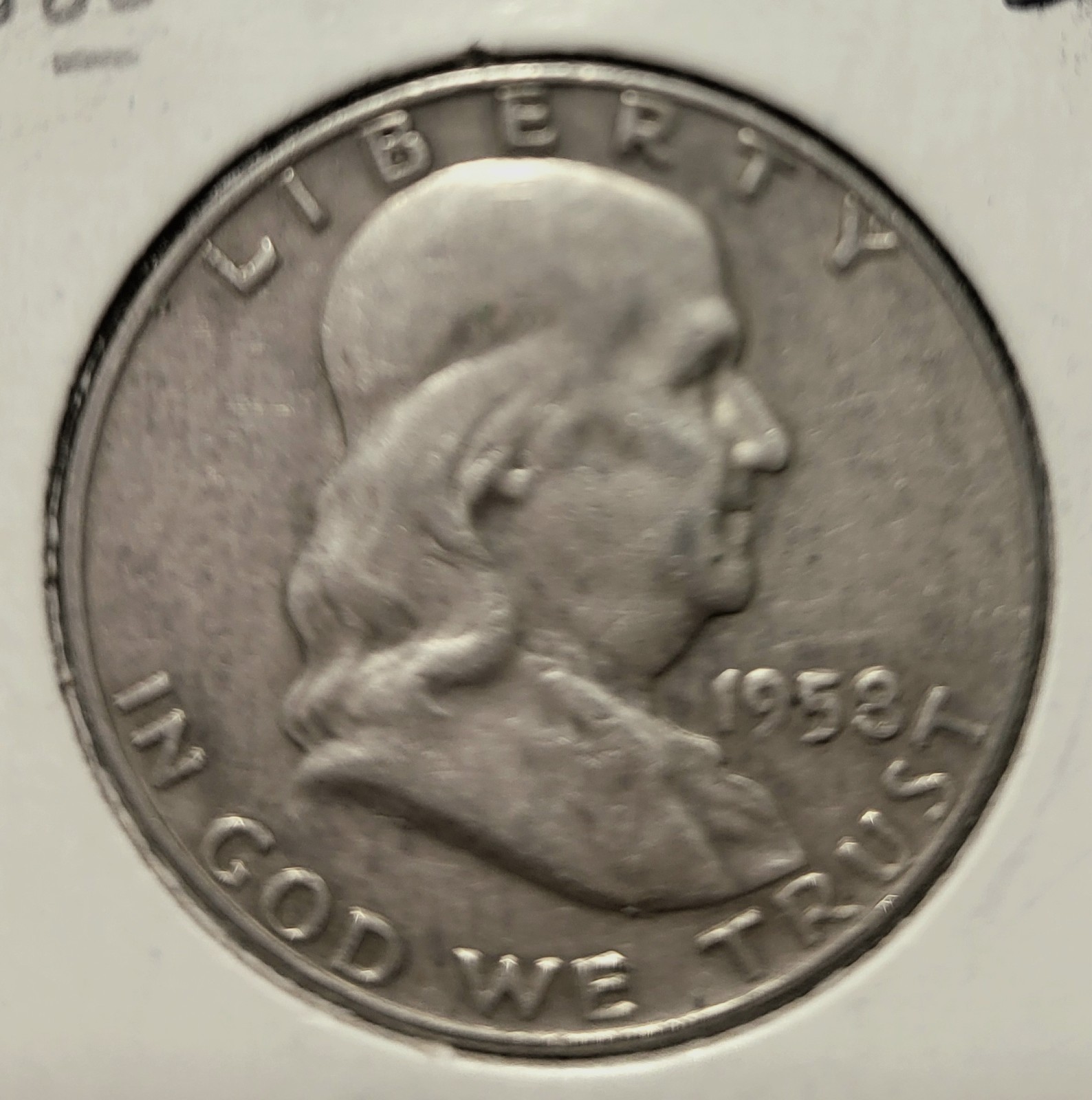 1958-D 50c Franklin Silver Half Dollar Coin