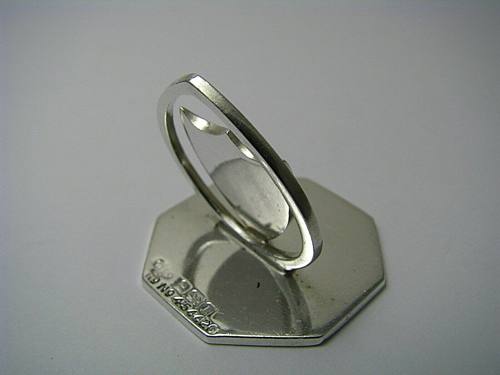 STERLING SILVER PLACE CARD HOLDER MENU Horace Woodward Birmingham England c1910