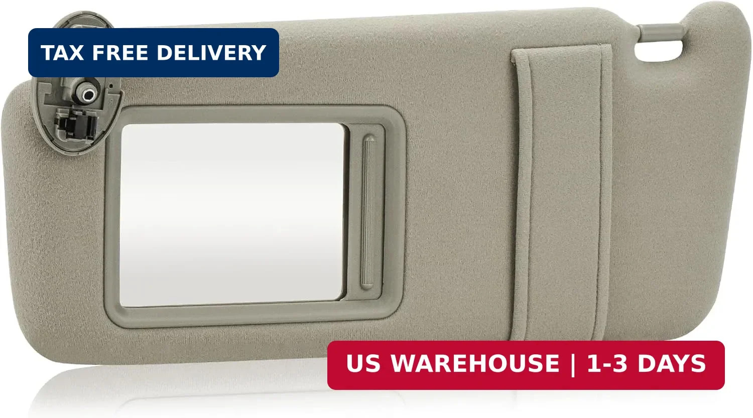 Driver Left Side Sun Visor for Toyota Camry 2007 2008 2009 2010 2011 Without Sun