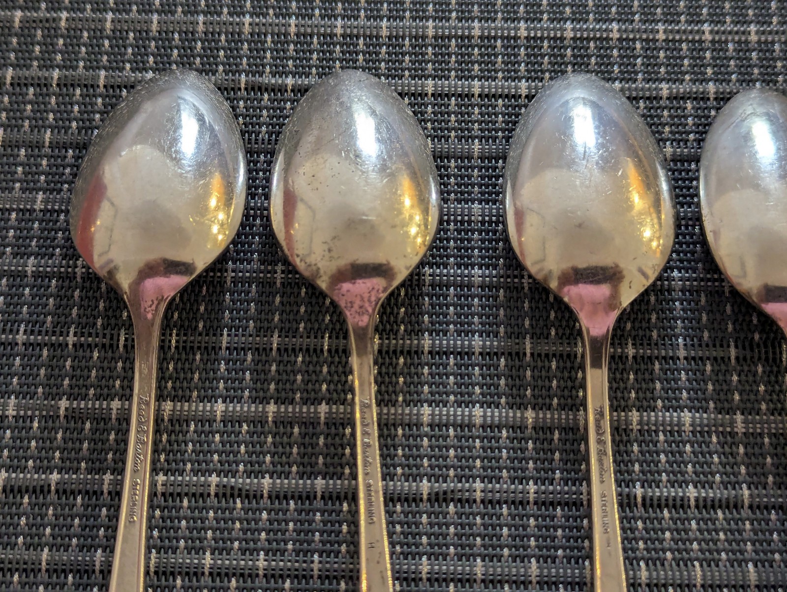 Reed Barton Sterling Silver DANCING FLOWERS Set of 6 Teaspoons 176g