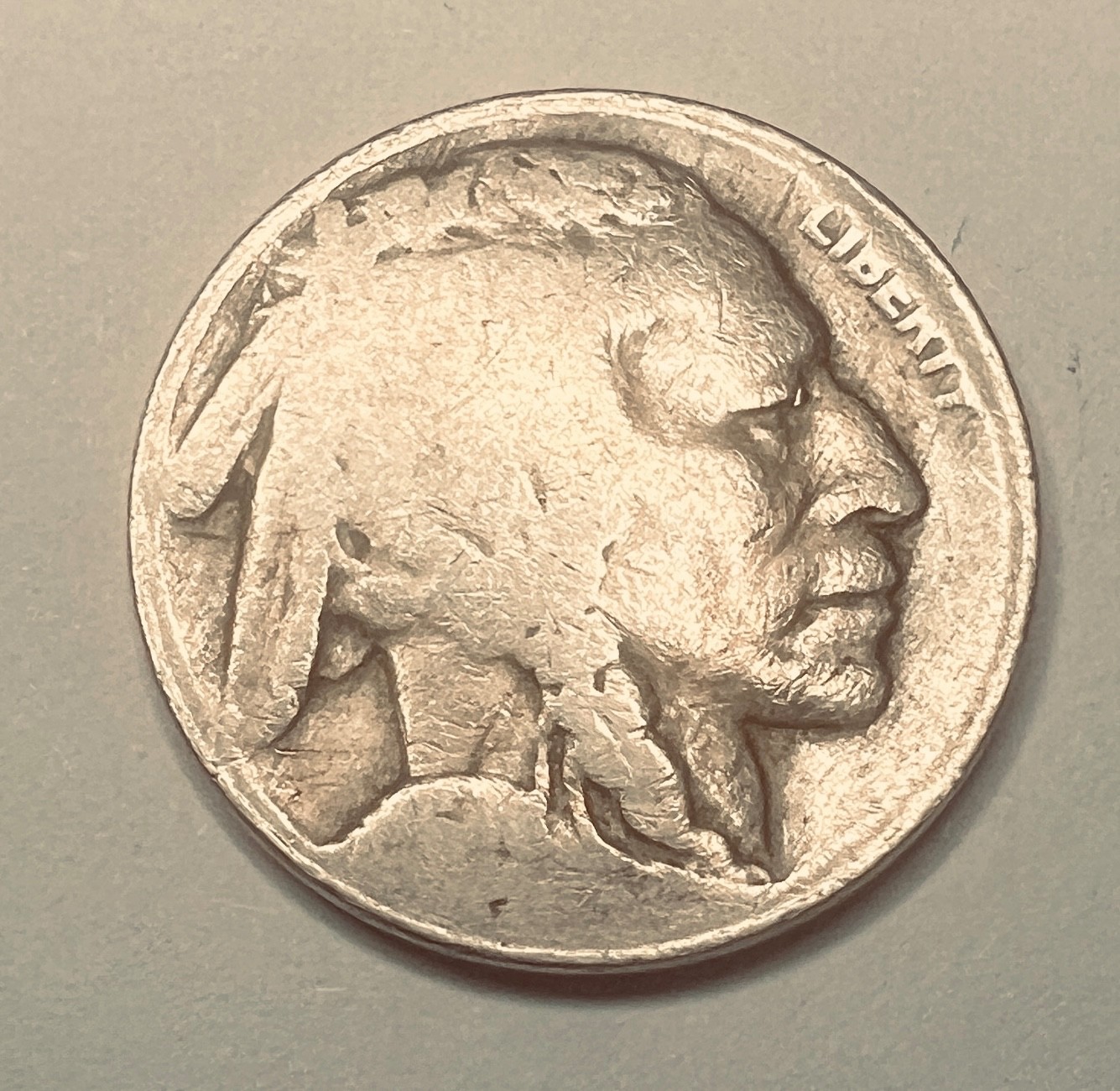 Buffalo nickel, no date,