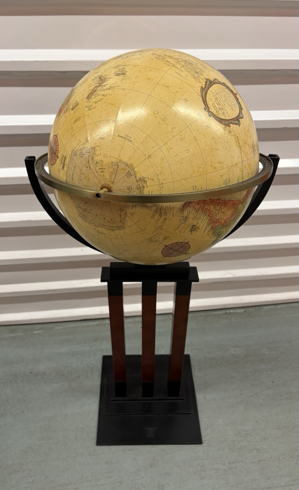 Vintage Replogle Globe 16″ World Classic Series Relief & Stand USA Rare