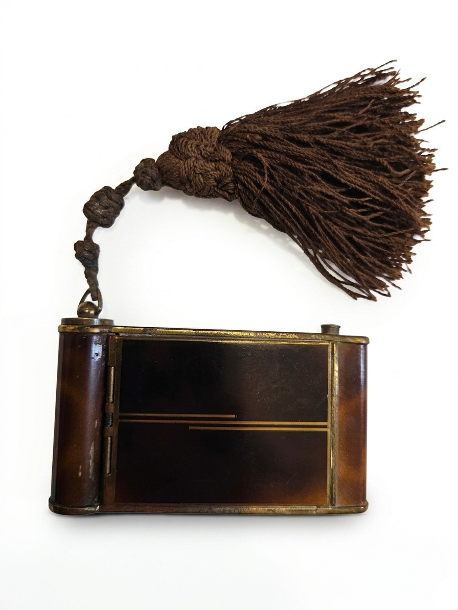 Antique Art Deco Compact & Lipstick Minaudière (c. 1930s-1940s)