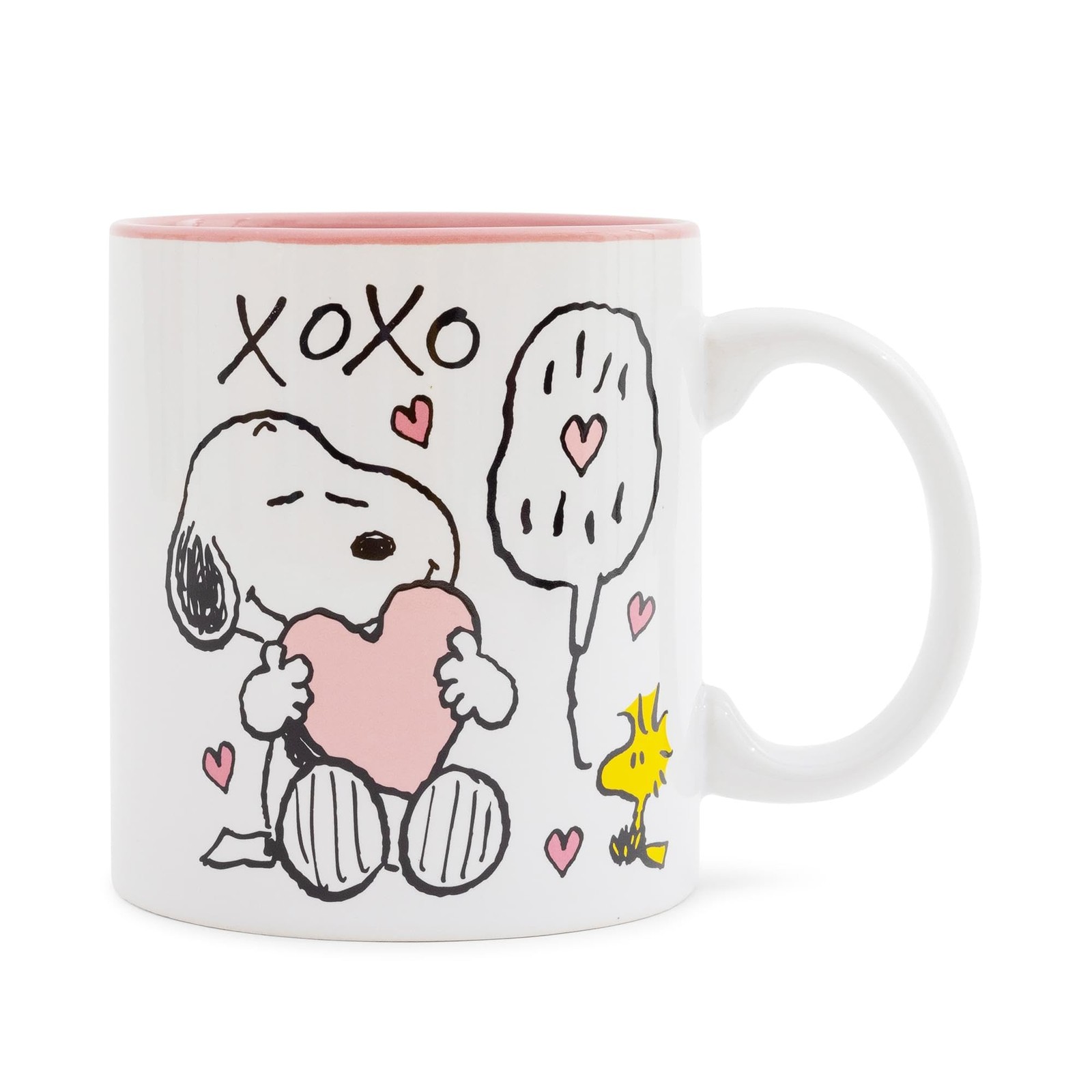 Silver Buffalo Peanuts Snoopy and Woodstock Valentine’s 20 Ounces, Multicolor