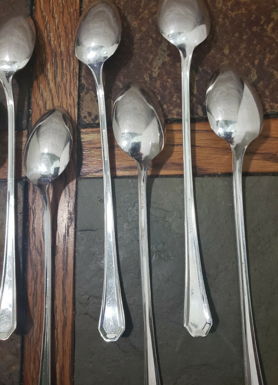 LOT OF 10 c1920 LA FRANCE 🇫🇷 SILVERPLATED ICED TEA 🧉 / COLD BEVERAGE SPOONS