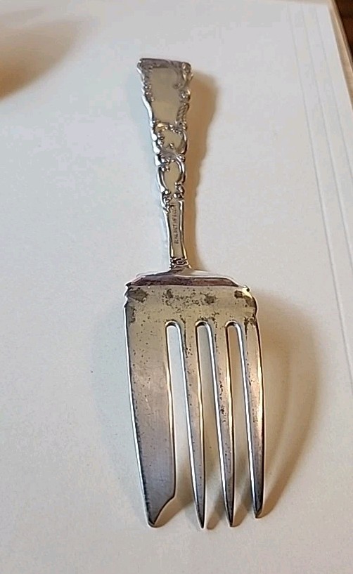 7 5/8″ Benedict Three By Benedict Meat Fork – Silverplate
