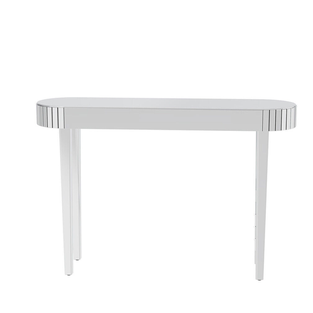 Silver Console Table Mirrored Sofa Table fr Entryway Living Room Office Cafe Bar