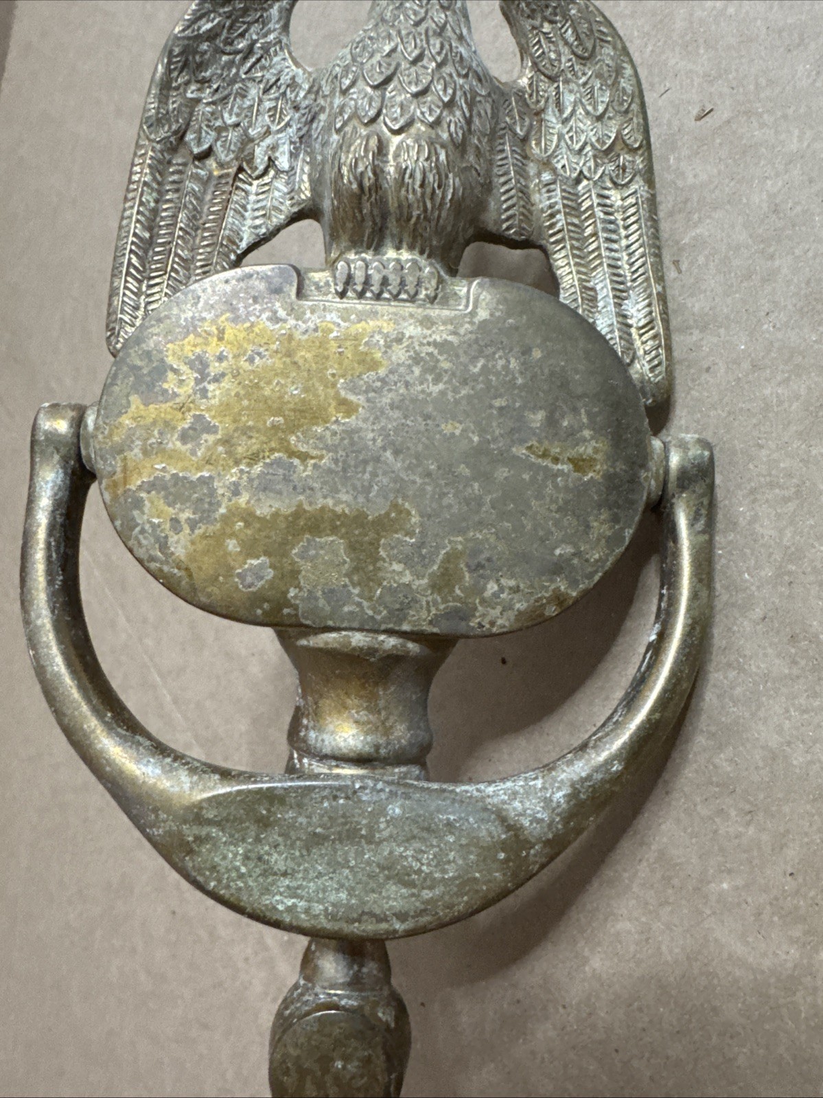 Vintage Metal American Eagle Patriotic Door Knocker