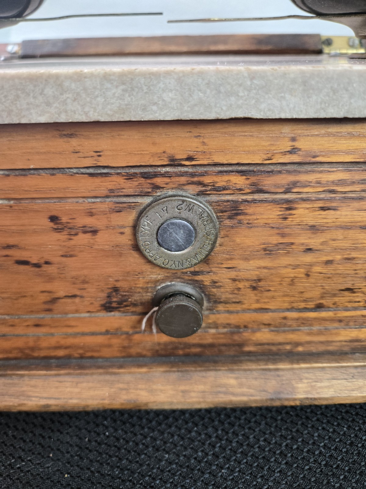 Antique Henry Troemner Apothecary Balance Scale Oak Case Glass Top Philadelphia