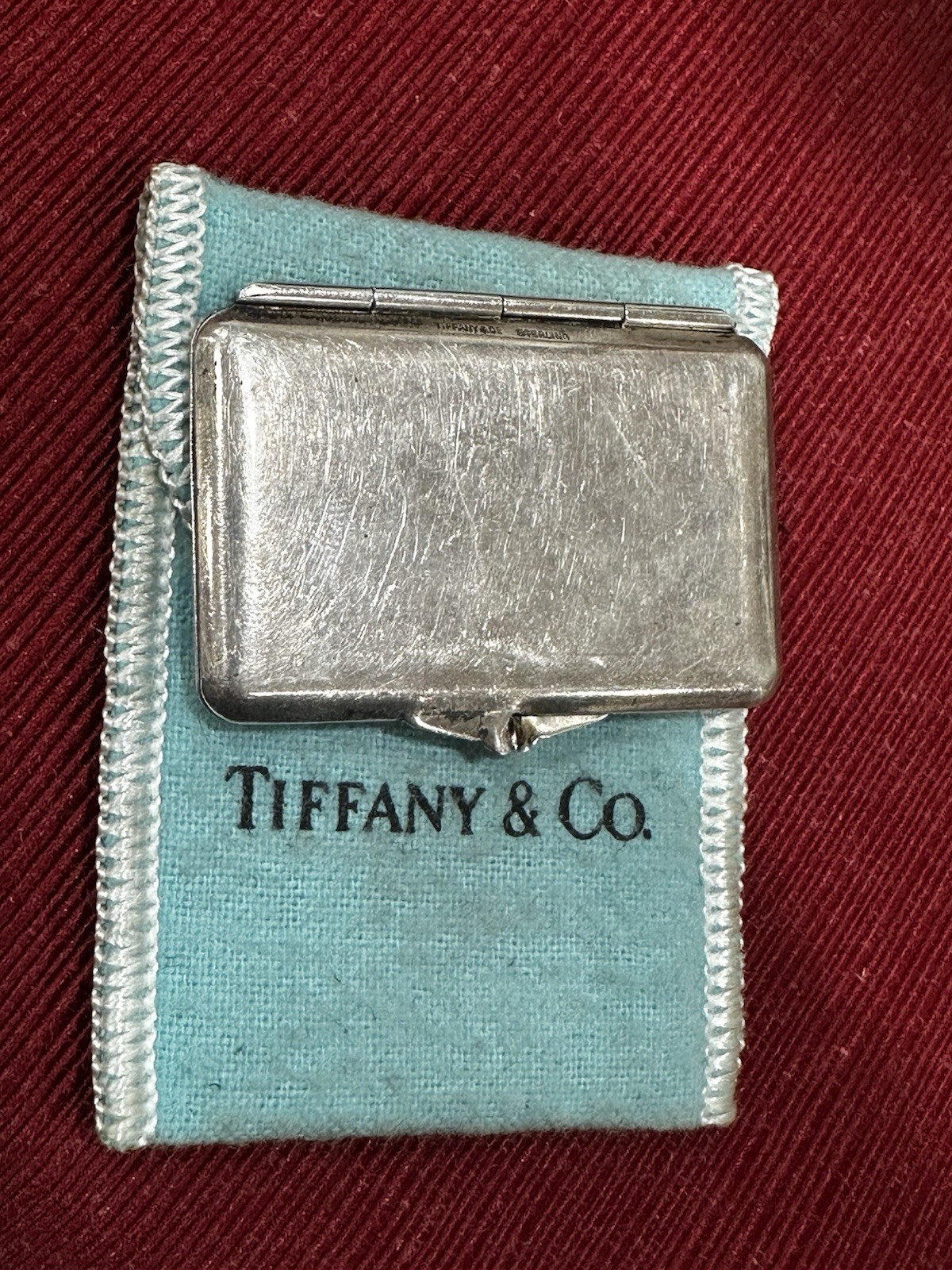 Vintage Tiffany & Co. Stamp Box or Snuff – Sterling Silver – very rare- Monogram