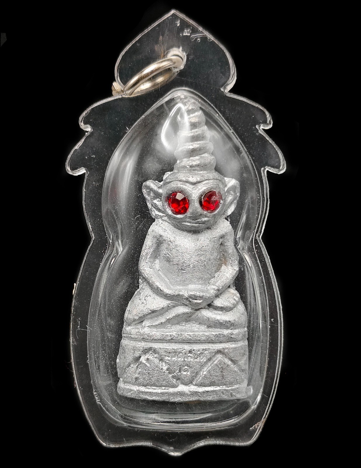 LP Key Ngang Red Eyes Bucha Kru BE63 Charming Success In Love Thai Amulet CK1295
