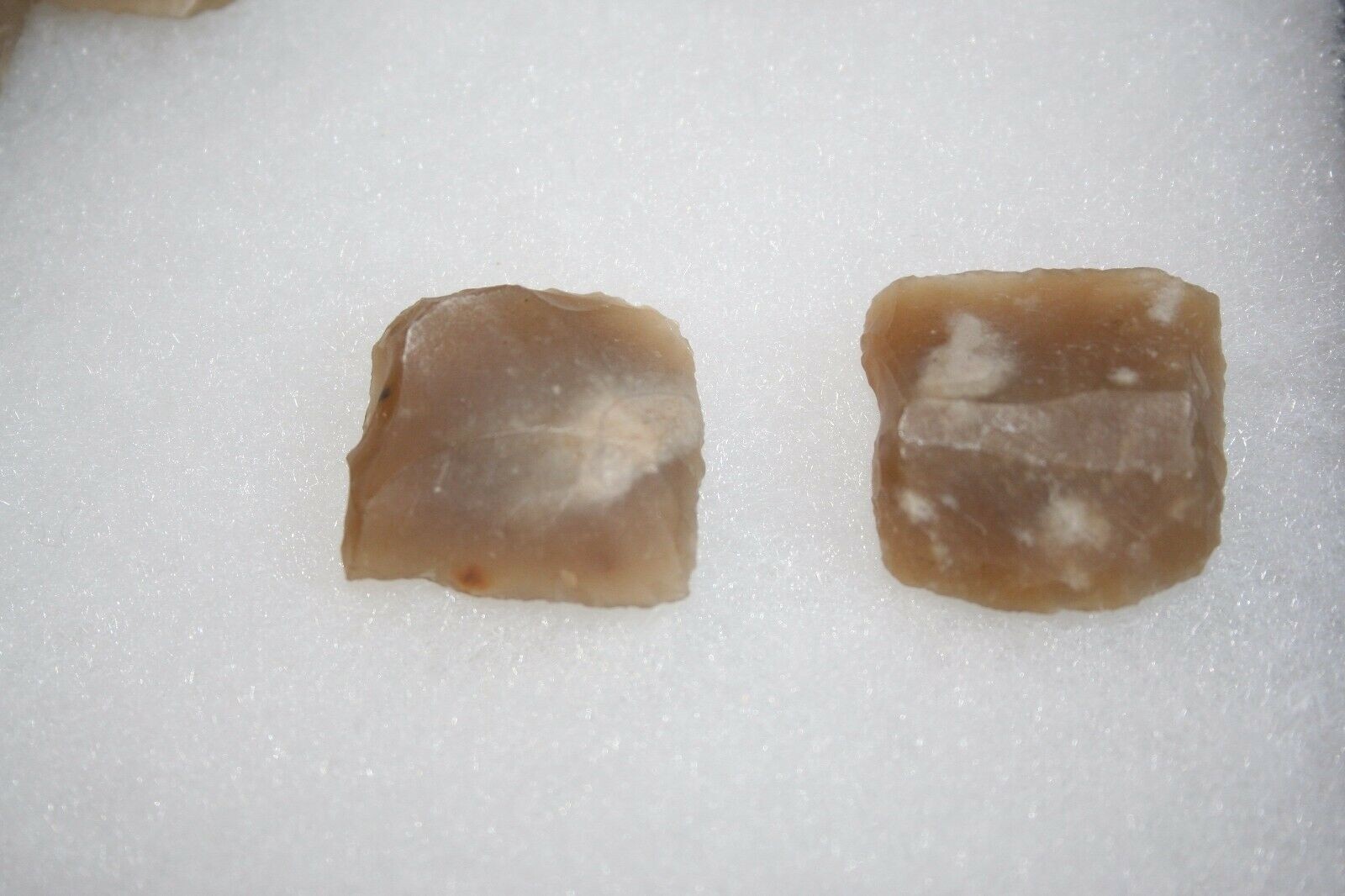 RARE Confederate Amber Flint Hand Carved 1822 in France Popular Civil War -2 Pcs