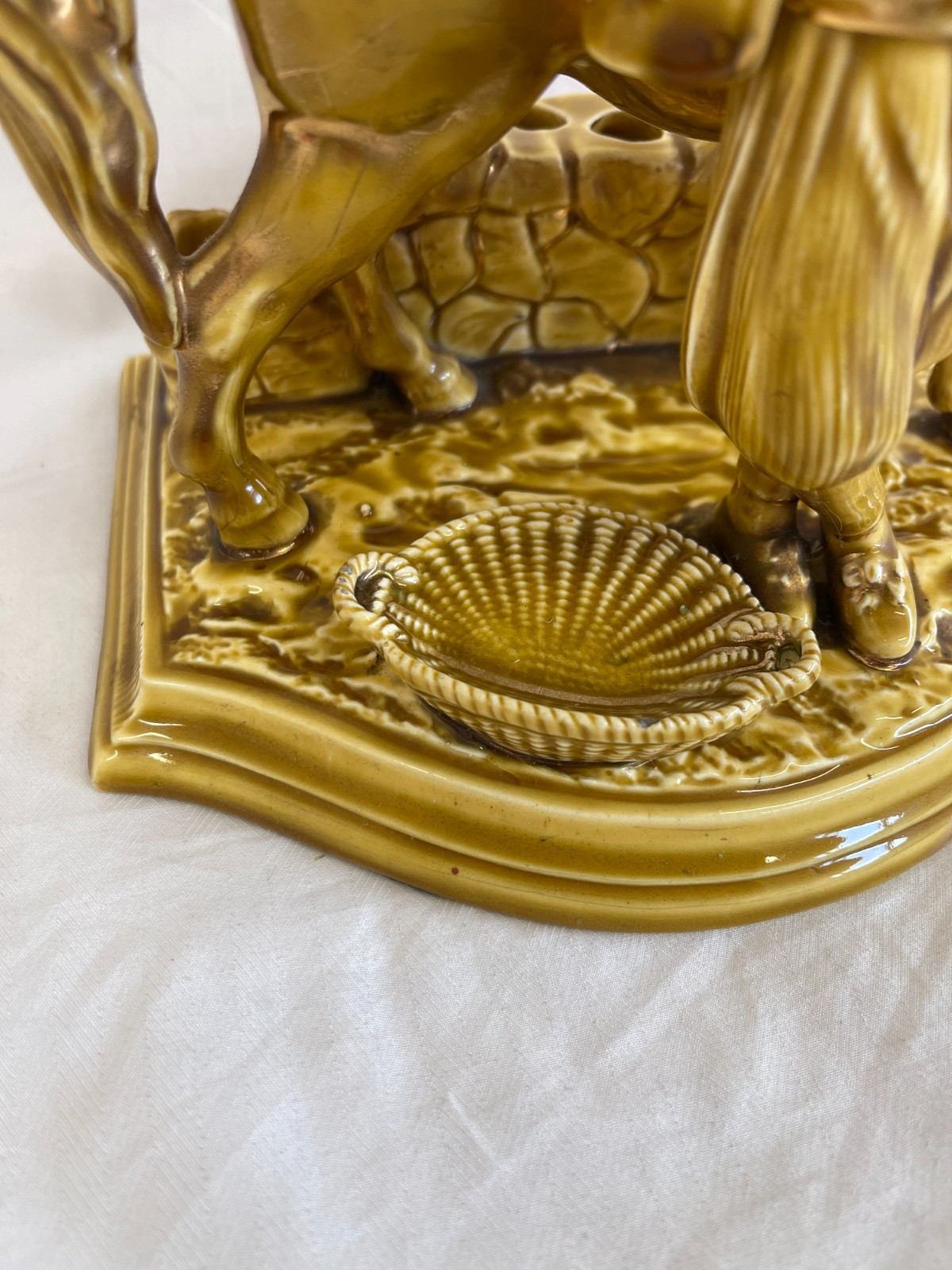 Antique Eichwald Pipe and Match Holder 2624 Boy & Horse Charity Listing