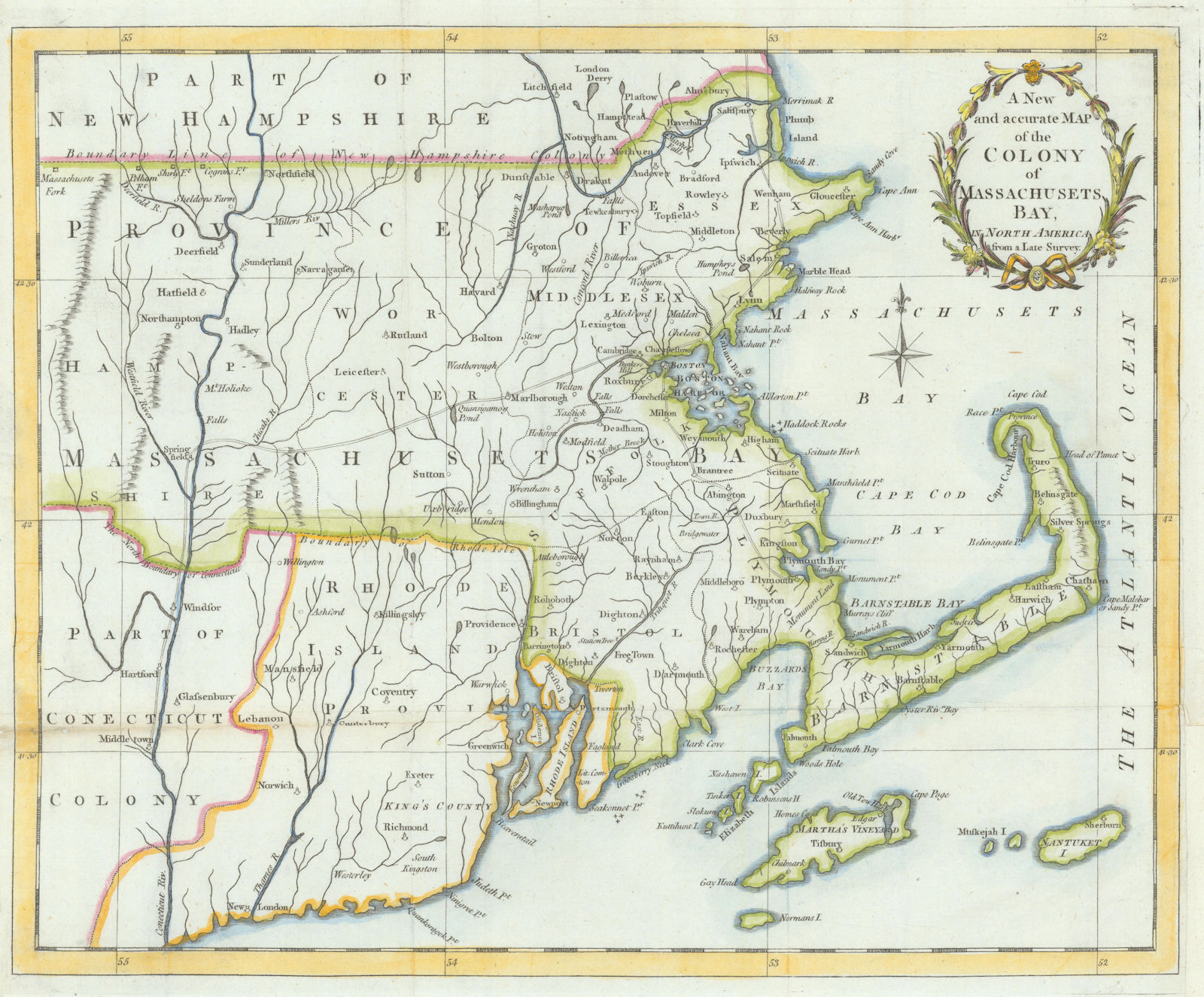 A New & accurate Map of the Colony of Massachusets Bay? Universal Magazine 1780