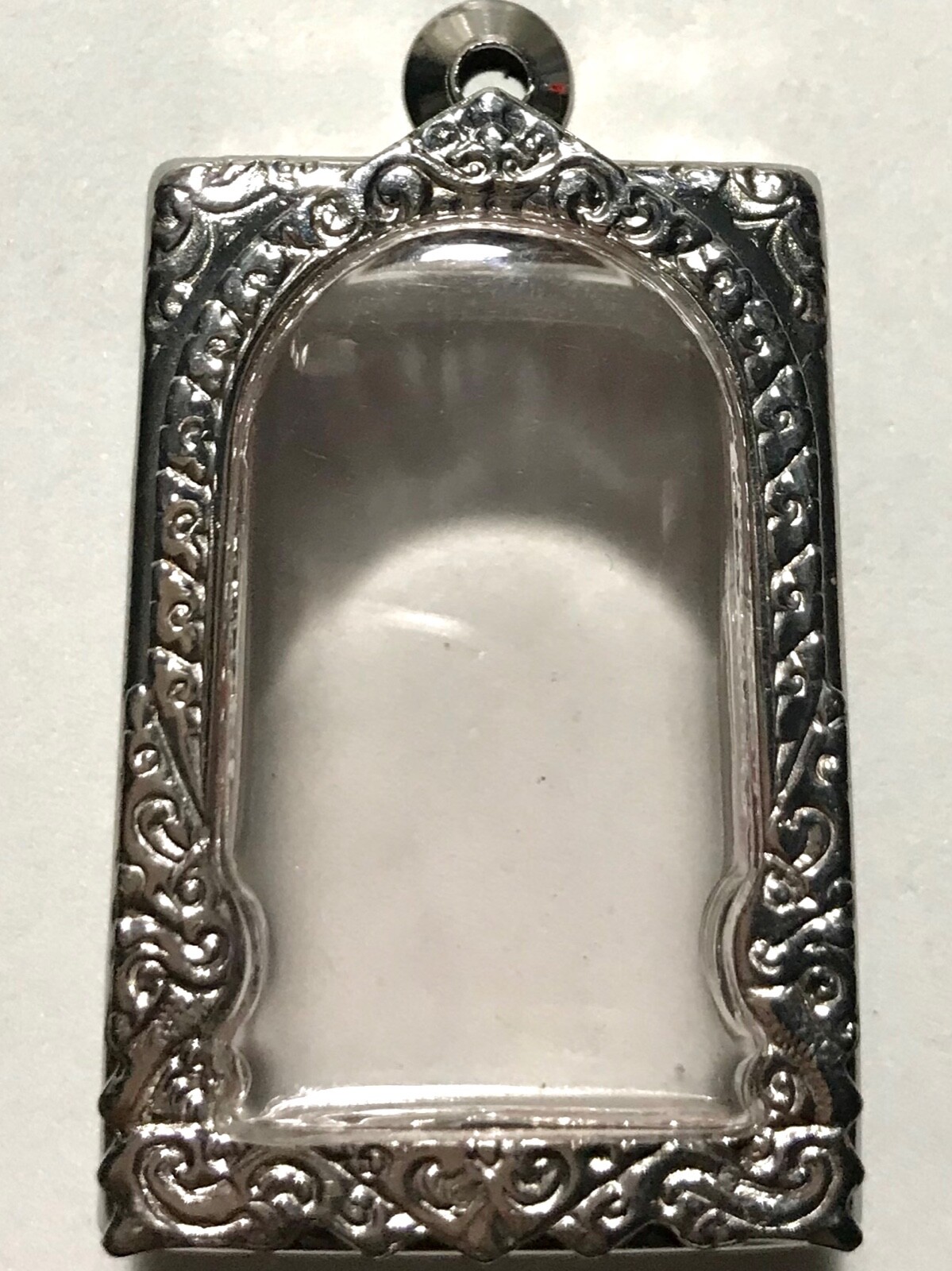 STAINLESS STEEL CASE/CASING AMULET PHRA LP THAI BUDDHA PENDANT C09 h4.1 w2.6 cm