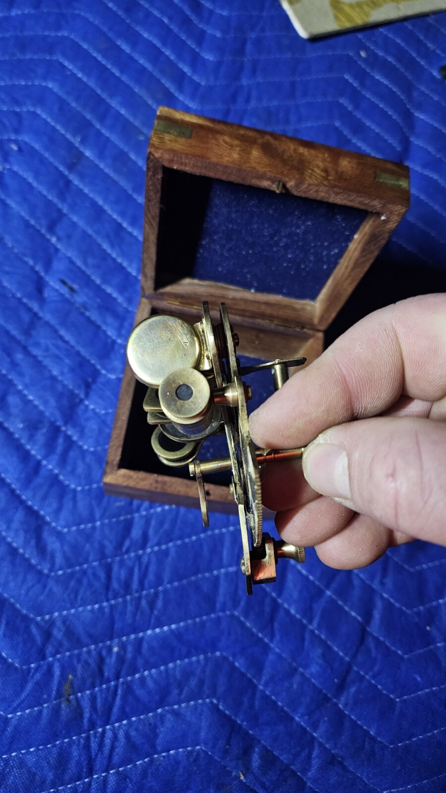 Solid Brass Sextant Astrolabe Style with Hardwood Box – Nautical Collection