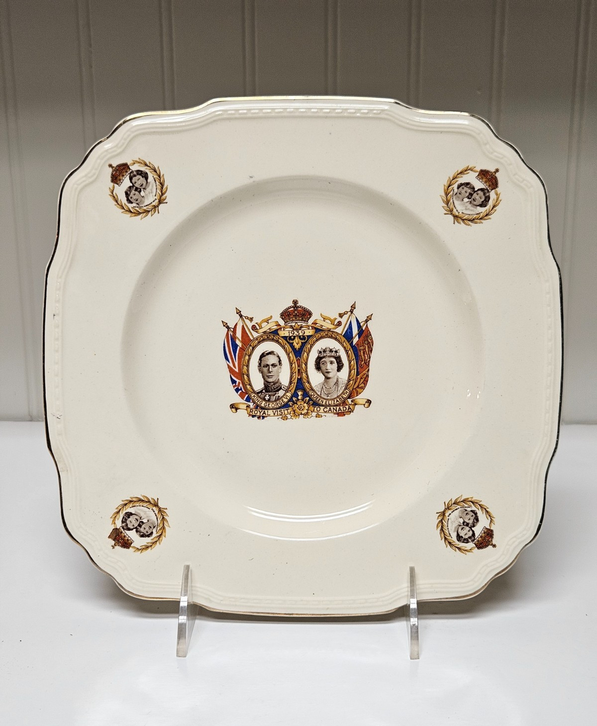 ALFRED MEAKIN Collector Porcelain Plate 1939 ROYAL VISIT TO CANADA-Astoria Shape