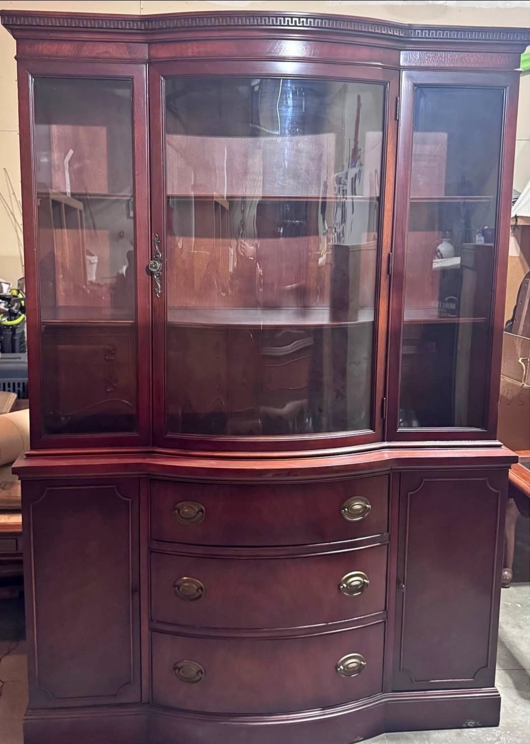 Drexel Solid Wood Curved-Front China Hutch