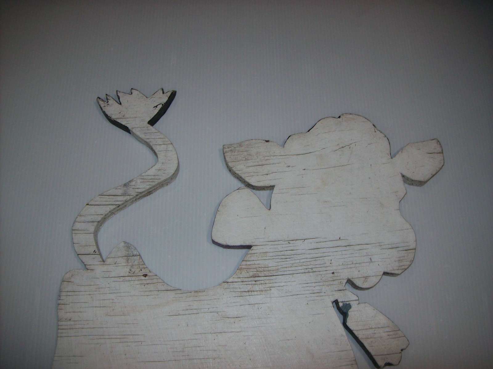 Large Vintage COW Wood Folk Art Lawn Art Yard Art Garden Decor