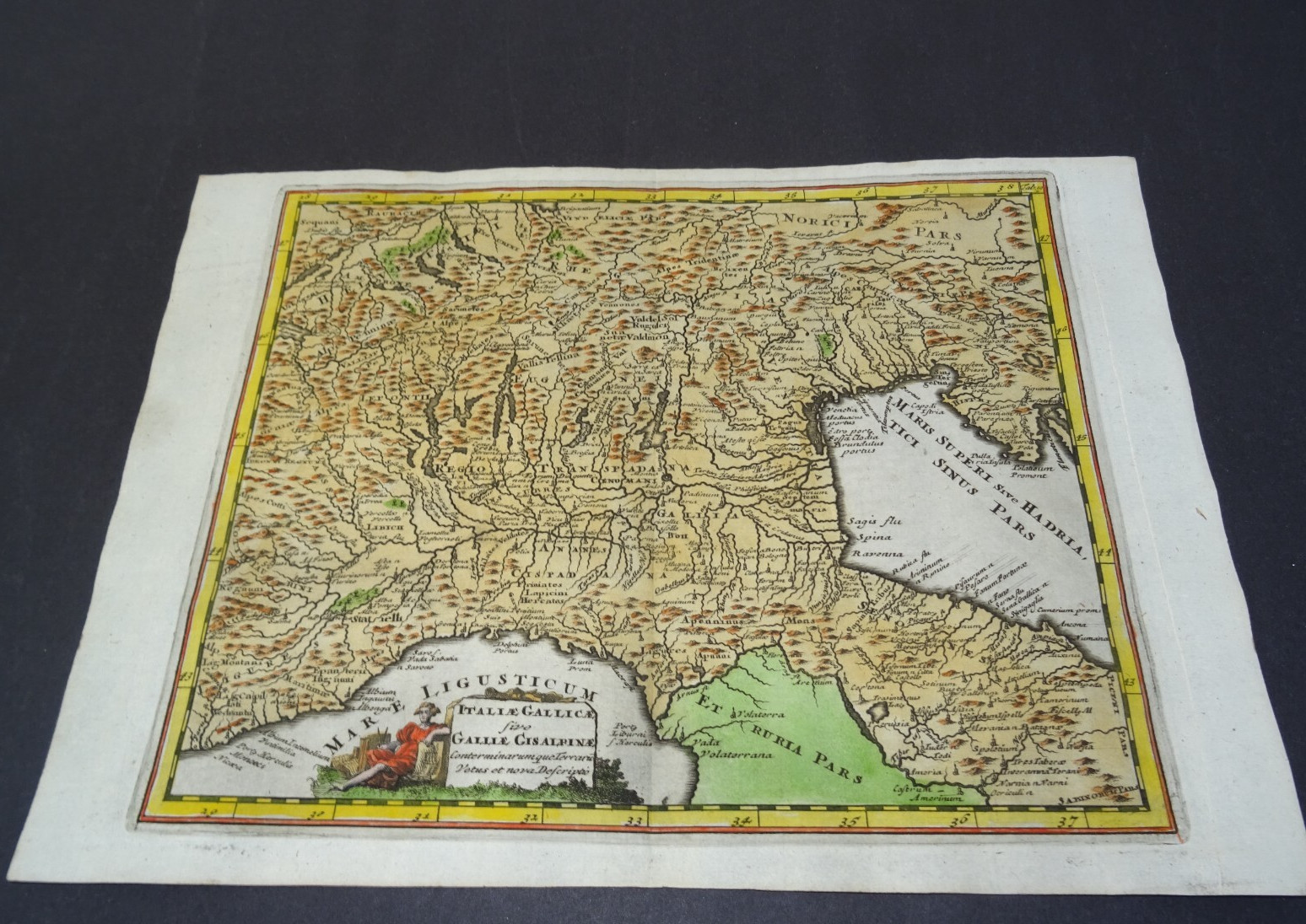 Antique Map of Northern Italy by Philipp Cluver 1697