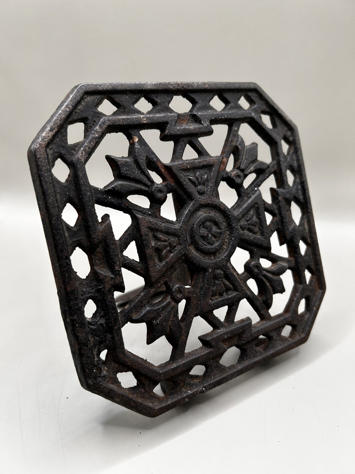 19th Century Cast Iron Pot Stand / Trivet for cooking range Hearth Décor