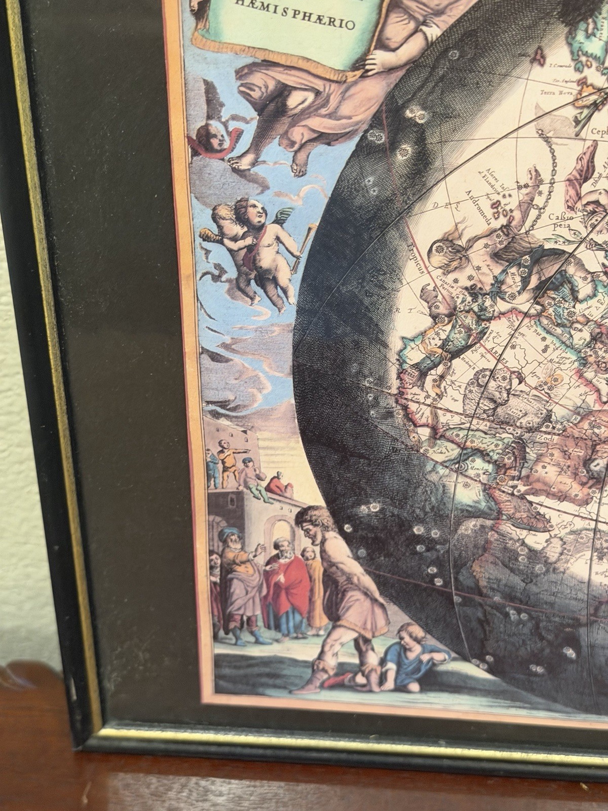 1980s Celestial Constellation Map Framed Print Astrology Zodiac Star Chart
