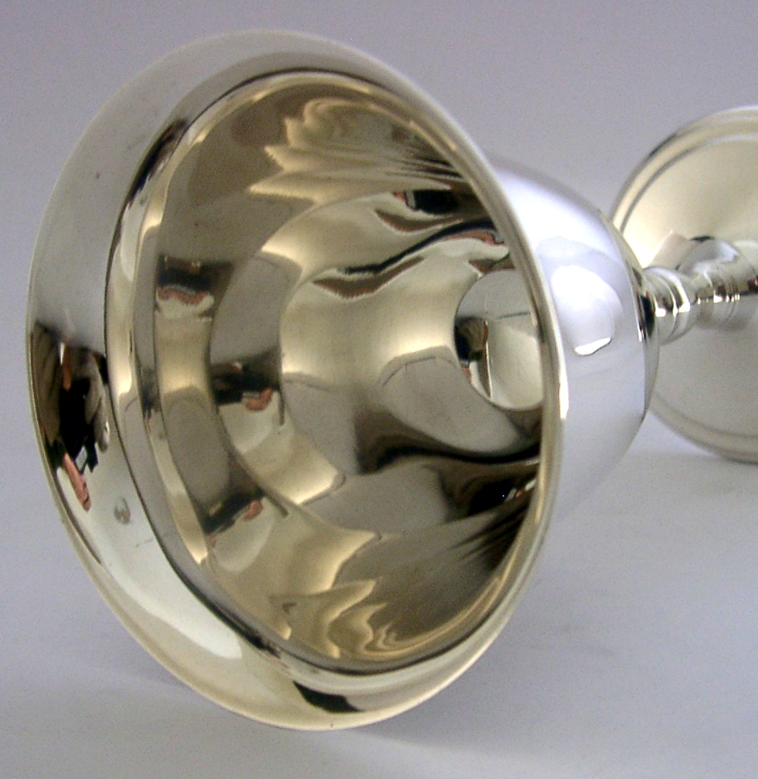 MINT ENGLISH SOLID STERLING SILVER WINE GOBLET CHALICE CUP 1978 BARWARE 166g