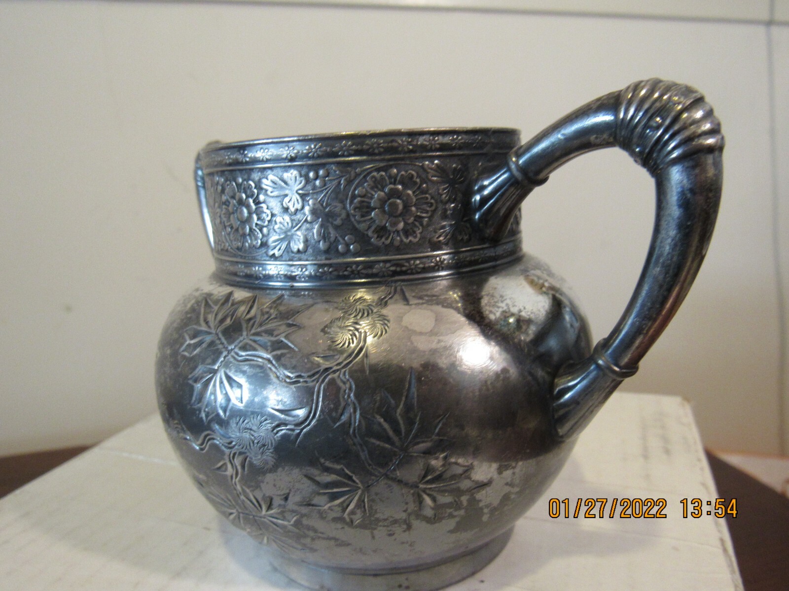 Antique James W Tufts Boston Quadruple Sliver Plate Handled Sugar Bowl #1940
