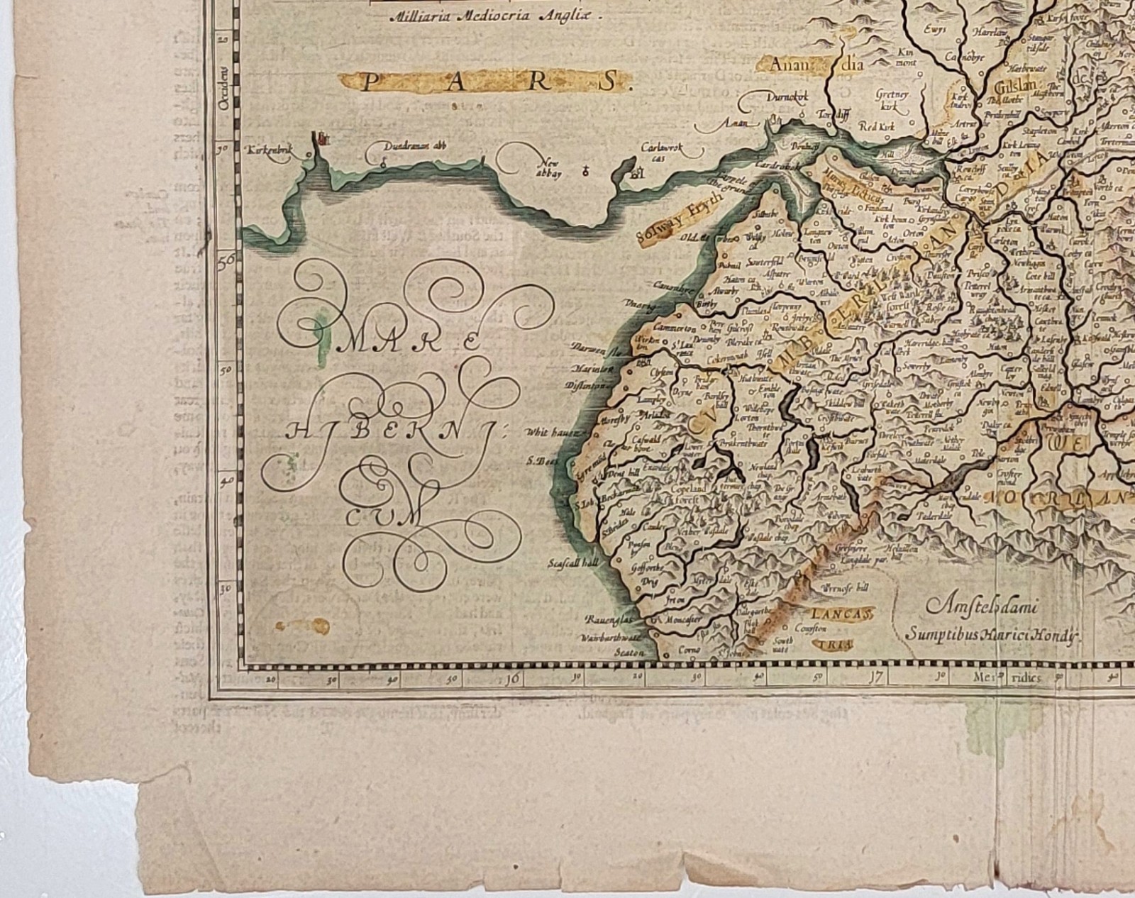 Northumbria, Cumberland & Durham – Mercator–Hondius / Janssonius – Early 17th-C