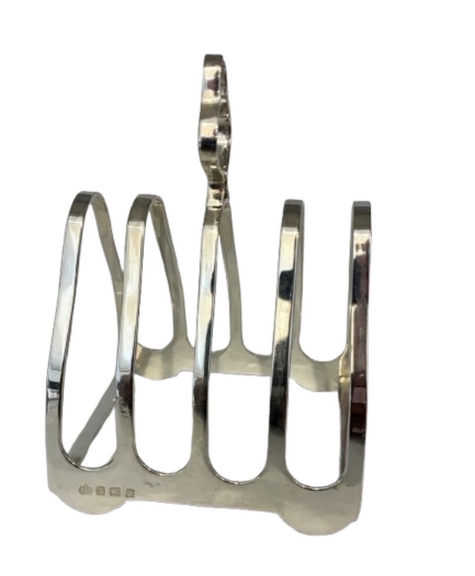Antique Elkington Sterling Silver Toast Rack Letter Holder Birmingham 1922