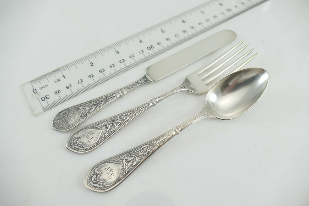 Fine Aesthetic Sterling Raphael Youth Set Gorham ca-1874 EUC .925